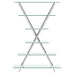 Стеллаж со стеклянными полками на стальном каркасе X-ray варинант исполнения - 2 | Loft Concept в Барнауле