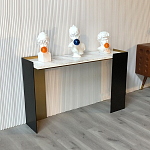 Консоль прямоугольная с основанием чёрного и золотого цвета Wrap варинант исполнения - 2 | Loft Concept в Барнауле