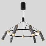 Люстра круглая с 9-ю цилиндрическими плафонами на магнитном креплении Bronze Concert варинант исполнения - 3 | Loft Concept в Барнауле