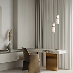 Подвесной светильник с цилиндрическим плафоном из белого алебастра Cryptocrystalline Stone варинант исполнения - 9 | Loft Concept в Барнауле