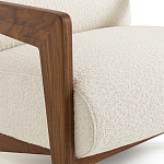 Кресло Avalon White Boucle из массива ореха варинант исполнения - 5 | Loft Concept в Барнауле