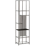 Стеллаж из металла и стекла Menzie Black Stripes Metal Rack варинант исполнения - 2 | Loft Concept в Барнауле