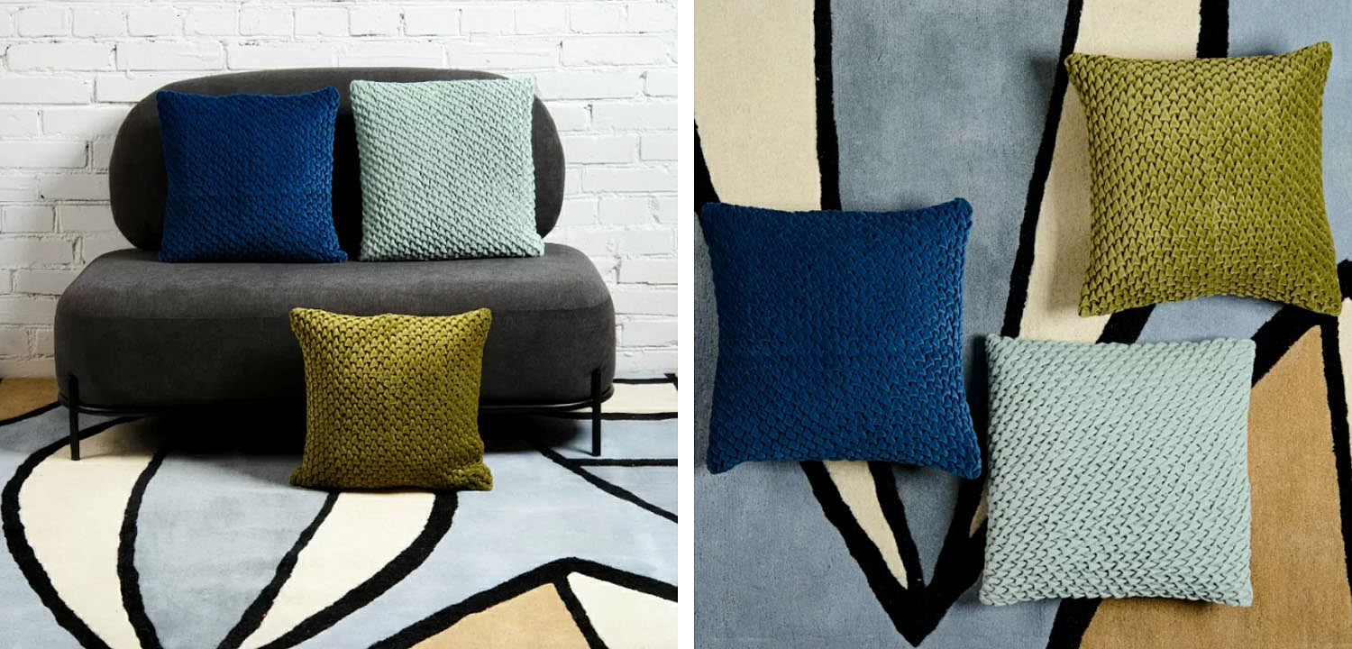 Подушка Purnama Quilting blue Подушка Purnama Quilting blue - Loft-Concept в Барнауле