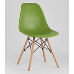Пластиковый стул на ножках из массива бука Eames Green варинант исполнения - 1 | Loft Concept в Барнауле