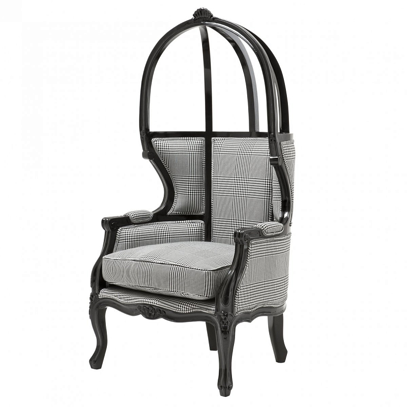 Кресло Eichholtz Chair Wellington Черный Черно-белый Кресло Eichholtz Chair Wellington Черный Черно-белый в Барнауле | Loft Concept