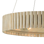 Люстра круглая из толстых деревянных реек Natural Style варинант исполнения - 1 | Loft Concept в Барнауле