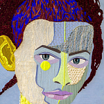 Картина с вышивкой Портрет wall panel People with the yellow ear 2 варинант исполнения - 1 | Loft Concept в Барнауле