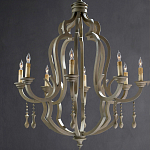 Люстра деревянная с подвесками Gray Curved Profile варинант исполнения - 2 | Loft Concept в Барнауле