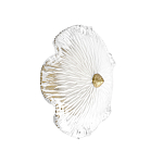 Бра в форме прозрачного стеклянного цветка с рельефной текстурой Textured Glass варинант исполнения - 1 | Loft Concept в Барнауле