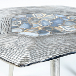 Кофейный стол со столешницей из агата Agate Design Blue  варинант исполнения - 2 | Loft Concept в Барнауле