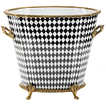 Фарфоровое кашпо Black and white square варинант исполнения - 1 | Loft Concept в Барнауле