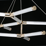 Люстра с геометрической конструкцией из вытянутых цилиндрических плафонов Hex Scaffold  варинант исполнения - 8 | Loft Concept в Барнауле