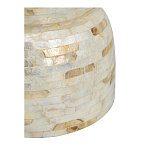 Приставной столик с мозаичным рисунком из раковин устриц Bone Inlay варинант исполнения - 3 | Loft Concept в Барнауле