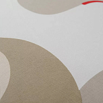 Подушка декоративная хлопковая бежевого цвета с абстрактным принтом Elysian Flow Sand варинант исполнения - 3 | Loft Concept в Барнауле