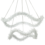 Двухъярусная кольцевая люстра с хрустальным декором Gilbertine Crystal Wavy Ring Chandelier варинант исполнения - 1 | Loft Concept в Барнауле