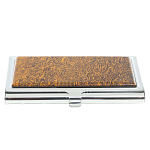 Визитница карманная металлическая с накладкой из натурального камня Яшма Stone Business Card Holders варинант исполнения - 1 | Loft Concept в Барнауле