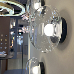 Бра с куполообразным плафоном и черным металлическим основанием Flos Wireline Lighting варинант исполнения - 2 | Loft Concept в Барнауле