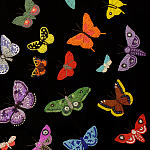 Картина ручная вышивка бисером Бабочки Butterflies and Light Bulb варинант исполнения - 4 | Loft Concept в Барнауле