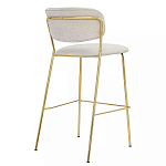 Стул барный широкой полукруглой спинкой на золотистых ножках Chair Smooth Shapes варинант исполнения - 3 | Loft Concept в Барнауле