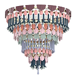 Люстра круглая с декором из разноцветных элементов в виде листьев Changing Seasons варинант исполнения - 1 | Loft Concept в Барнауле