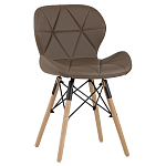 Стул с коричневым сиденьем из экокожи JEROEN варинант исполнения - 1 | Loft Concept в Барнауле