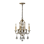 Люстра с 4-мя лампами и стеклянными подвесками в классическом стиле Feiss варинант исполнения - 2 | Loft Concept в Барнауле
