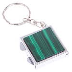 Зеркало брелок складное двухстороннее из натурального камня Малахит Stone Mirrors варинант исполнения - 4 | Loft Concept в Барнауле