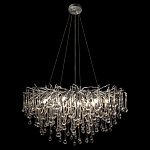 Люстра подвесная с прозрачными стеклянными подвесками в форме капель Диаметр 80 см Droplet Chandelier варинант исполнения - 3 | Loft Concept в Барнауле