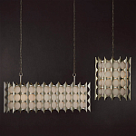 Подвесной светильник в форме цилиндра с фактурным серебряным каркасом и тканевым абажуром Silver Honeycomb варинант исполнения - 3 | Loft Concept в Барнауле