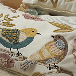 Чехол на подушку с кисточками и вышивкой птиц Ethnic mix Birds Rect варинант исполнения - 7 | Loft Concept в Барнауле