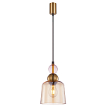 Подвесной светильник со стеклянным плафоном янтарного цвета Prestige варинант исполнения - 2 | Loft Concept в Барнауле