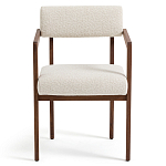 Кресло обеденное Alcove White Boucle из массива ореха варинант исполнения - 2 | Loft Concept в Барнауле