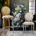 Барный стул из массива бука светло-зеленый с растительным орнаментом Raffael Angel Green Bar stool варинант исполнения - 8 | Loft Concept в Барнауле