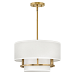 Потолочный светильник с двухслойным белым текстильным абажуром Hinkley варинант исполнения - 15 | Loft Concept в Барнауле