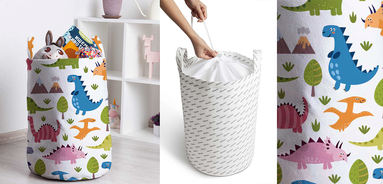 Корзина Colored Dinosaurs Basket Корзина Colored Dinosaurs Basket - Loft-Concept в Барнауле