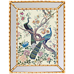 Постер в зеркальной раме в стиле шинуазри Chinoiserie Imperial Garden Peacocks on a Tree Poster варинант исполнения - 1 | Loft Concept в Барнауле