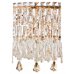 Люстра круглая с хрустальными подвесками на золотистом каркасе Roul Crystal Light варинант исполнения - 10 | Loft Concept в Барнауле