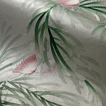 Обои ручная роспись Silk Tree Colourway SC-92 on Crackled Silver on Shell Pink metallic silk варинант исполнения - 1 | Loft Concept в Барнауле