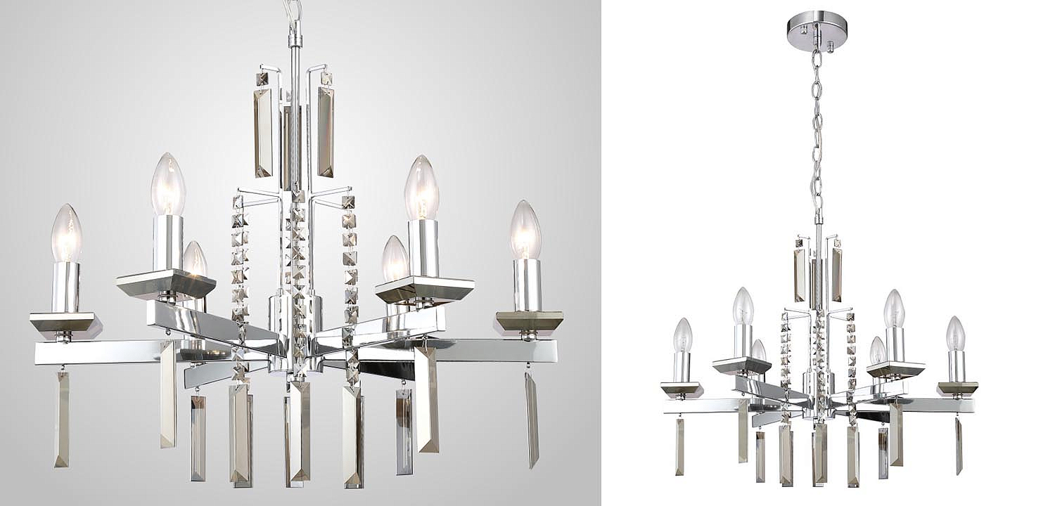 Люстра Vivien Crystal Chrome Chandelier 6 Люстра Vivien Crystal Chrome Chandelier 6 - Loft-Concept в Барнауле