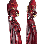 Комплект из 2-х деревянных статуэток Asmat Tall Statuettes Red варинант исполнения - 3 | Loft Concept в Барнауле