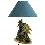 Настольная лампа с абажуром Дракон Green Dragon Синий абажур варинант исполнения - 4 | Loft Concept в Барнауле