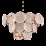 Люстра трехъярусная с подвесками из округлых элементов Cryptocrystalline Stone варинант исполнения - 1 | Loft Concept в Барнауле