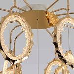 Потолочный светильник светодиодный с золотистым каркасом Ring of Fire варинант исполнения - 2 | Loft Concept в Барнауле