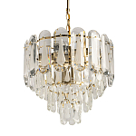 Люстра многоярусная с овальными прозрачными подвесками 36 см Harmonica варинант исполнения - 1 | Loft Concept в Барнауле