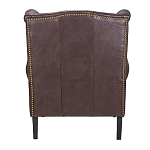 Кресло из натуральной кожи на 4-х деревянных ножках из массива бука Thomas Armchair brown варинант исполнения - 3 | Loft Concept в Барнауле