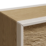 Тумба 2 ящика с подсветкой на рельефном фасаде Warm Industrial варинант исполнения - 9 | Loft Concept в Барнауле