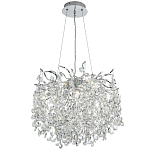 Люстра с хрустальными подвесками на металлических ветках Fairytree Light Silver Chandelier 10 варинант исполнения - 2 | Loft Concept в Барнауле