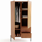 Шкаф с геометрическим рисунком на дверцах Anders Dark Wood варинант исполнения - 4 | Loft Concept в Барнауле