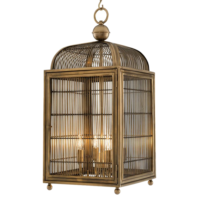 Люстра Lantern Falcon Латунь Античная полированная в Барнауле | Loft Concept 