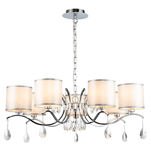 Люстра цвета хром с хрустальным декором Tendril 7 ламп